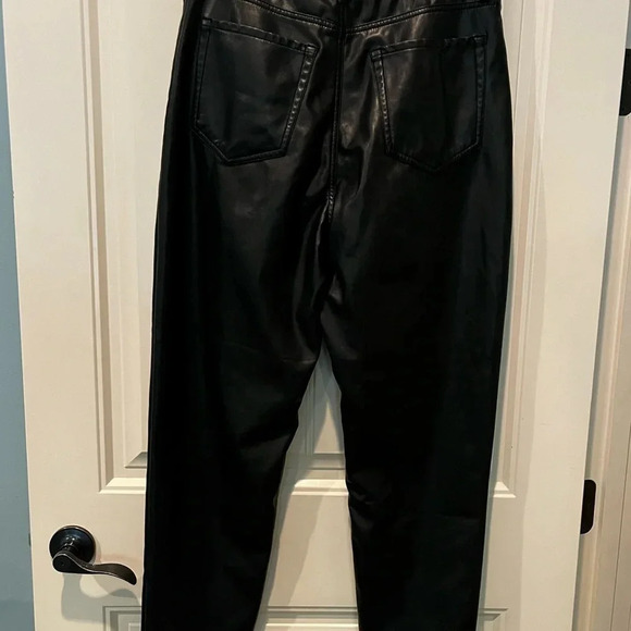 Abercrombie and Fitch Vegan Pants Ladies Size 12/31 Black High Waist Baggy EUC - Picture 5 of 9